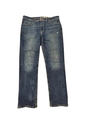 Devil Dog Dungarees Men's Slim Straight Leg Blue Jeans 36x32‎ Artisan NC Denim